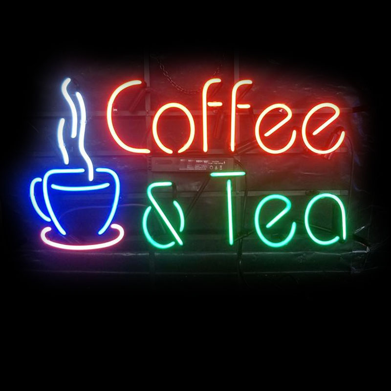 Coffee Tea Icon - Insegna al neon Caffè Tè Ristorante