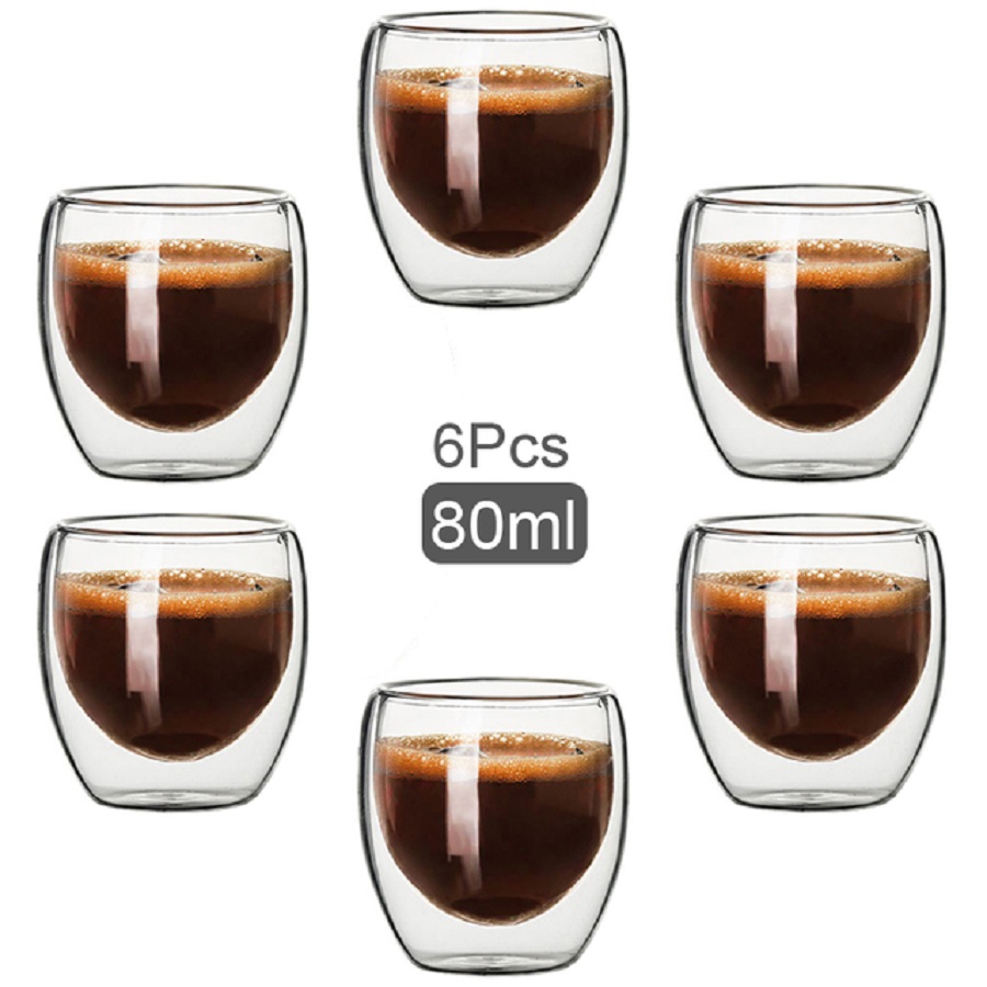 Coffee Tea Set Up - Tazze da caffè in vetro a