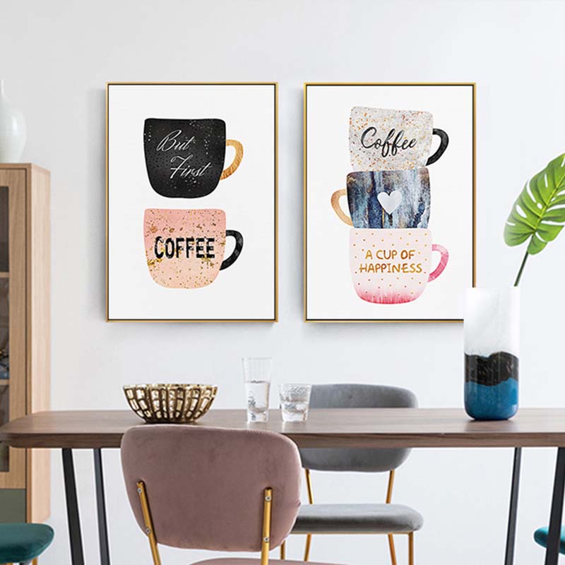 Coffee Tea Poster - Nordic Coffee Cup Crema Tè pomeridiano