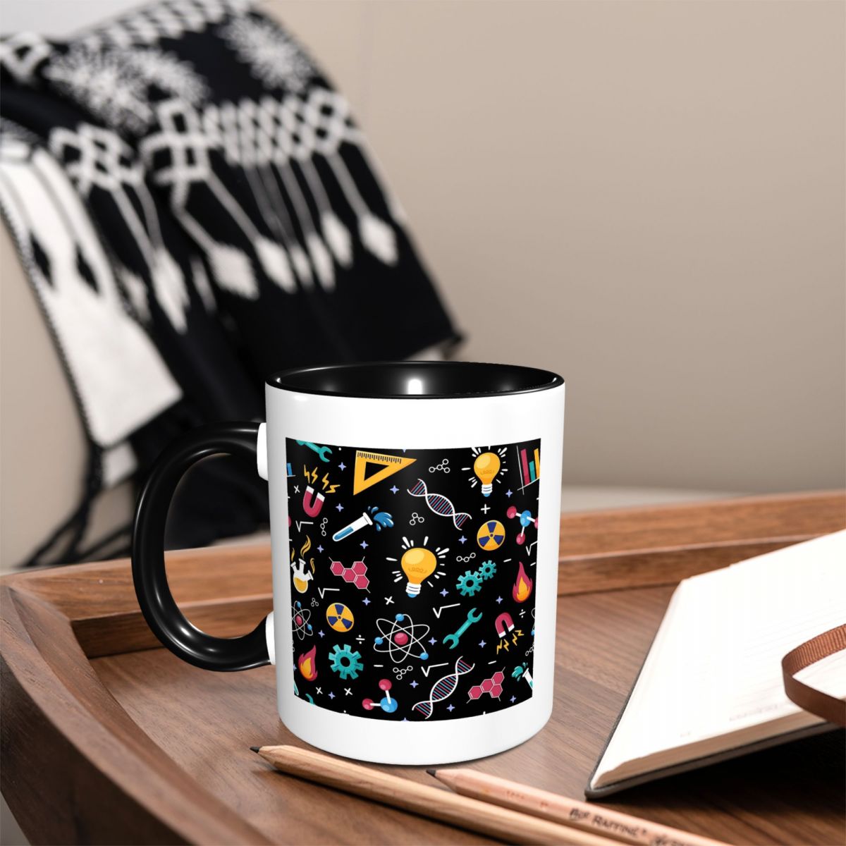 Coffee Tea Icon - Tazza in Ceramica con Motivi STEM,