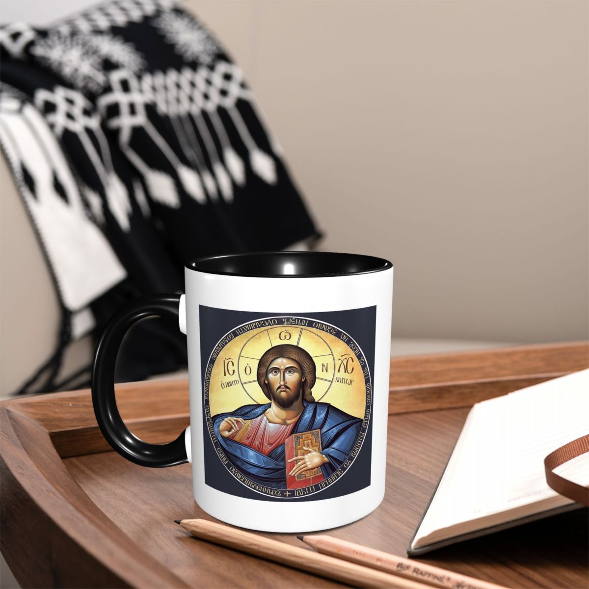 Coffee Tea Icon - Tazza con Icona Ortodossa di Cristo