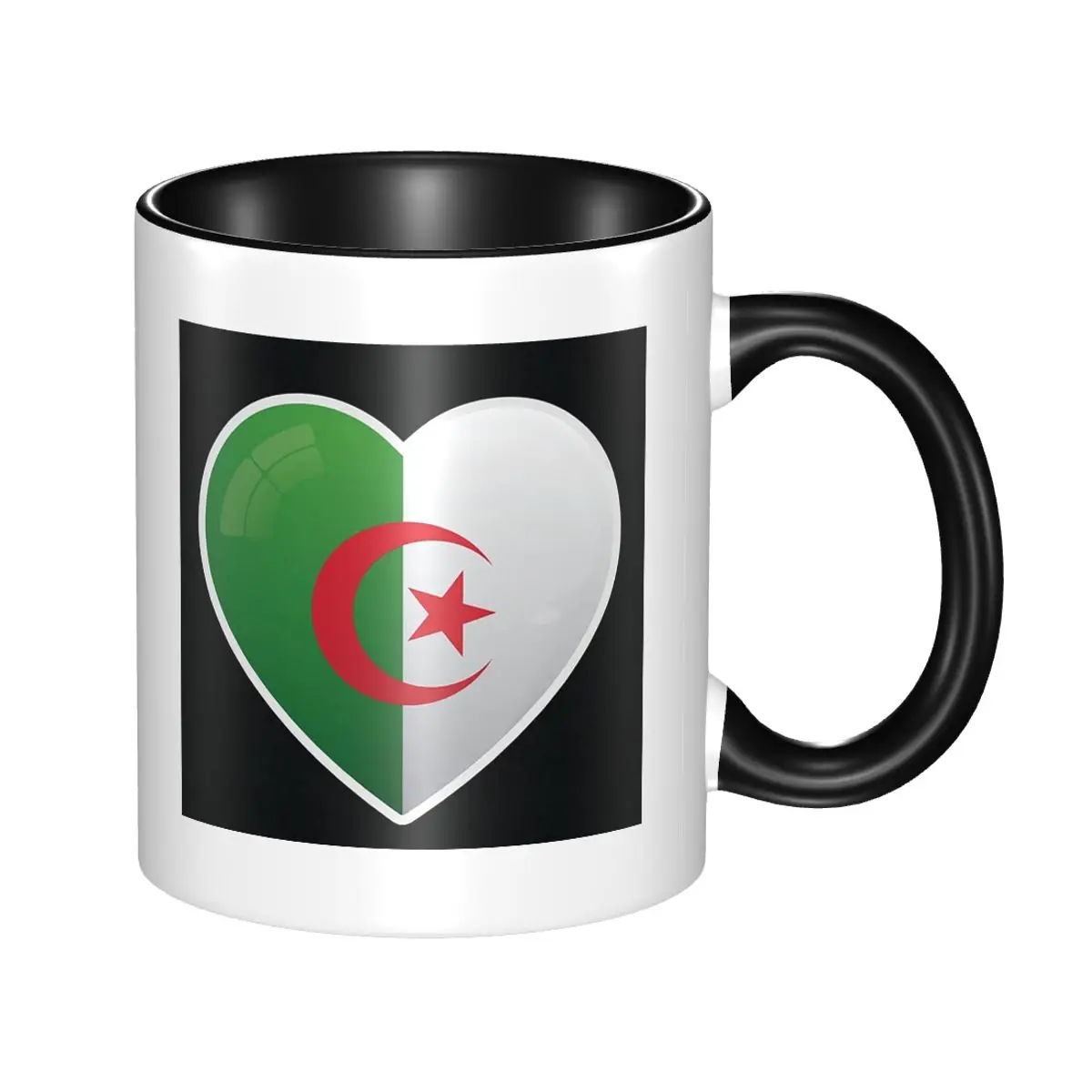 Coffee Tea Icon - Tazza con Bandiera Algerina, Simbolo d'Amore,