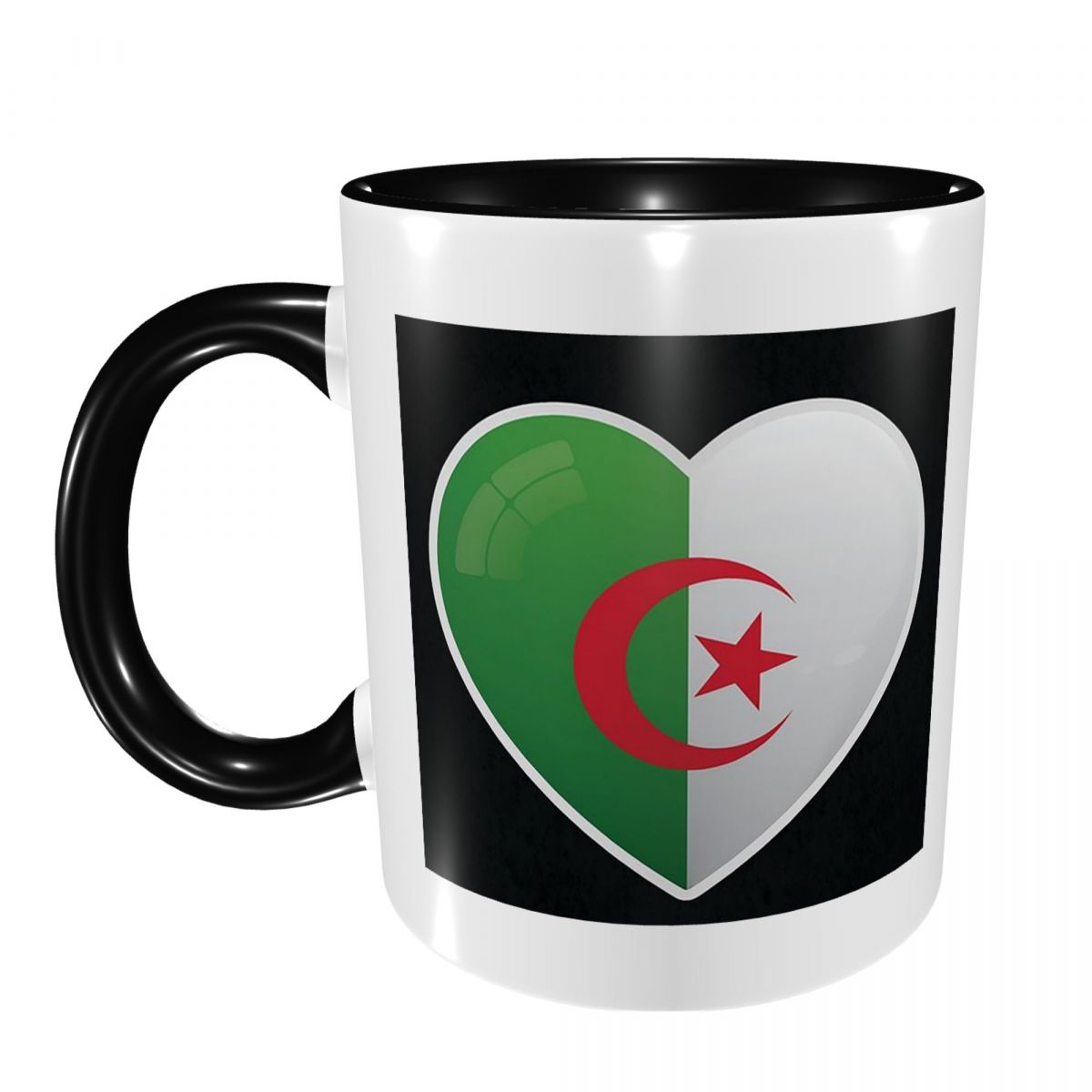 Coffee Tea Icon - Tazza con Bandiera Algerina, Simbolo d'Amore,