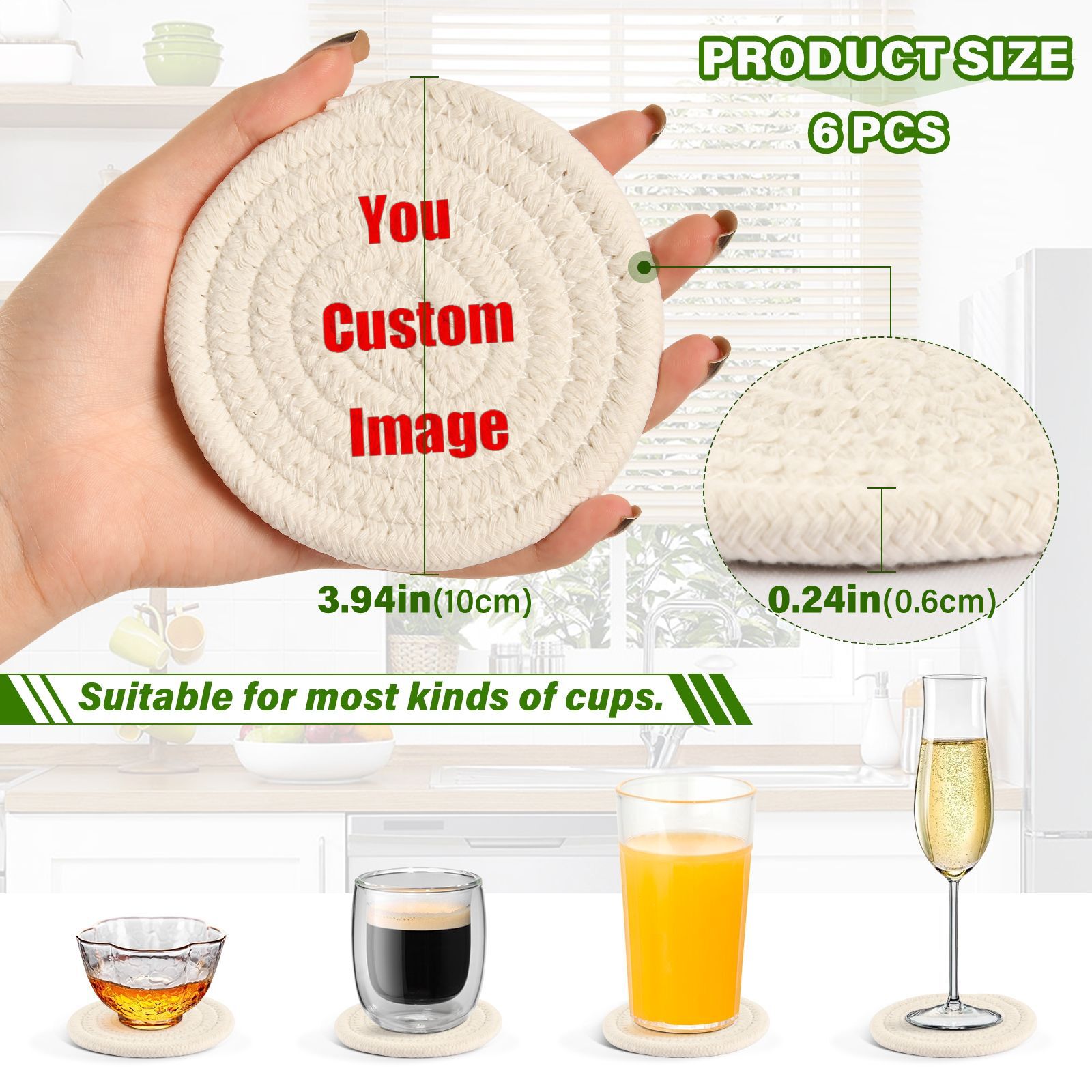 Sottobicchieri da 6 pezzi per  - Coffee Tea Images recensione e prezzo