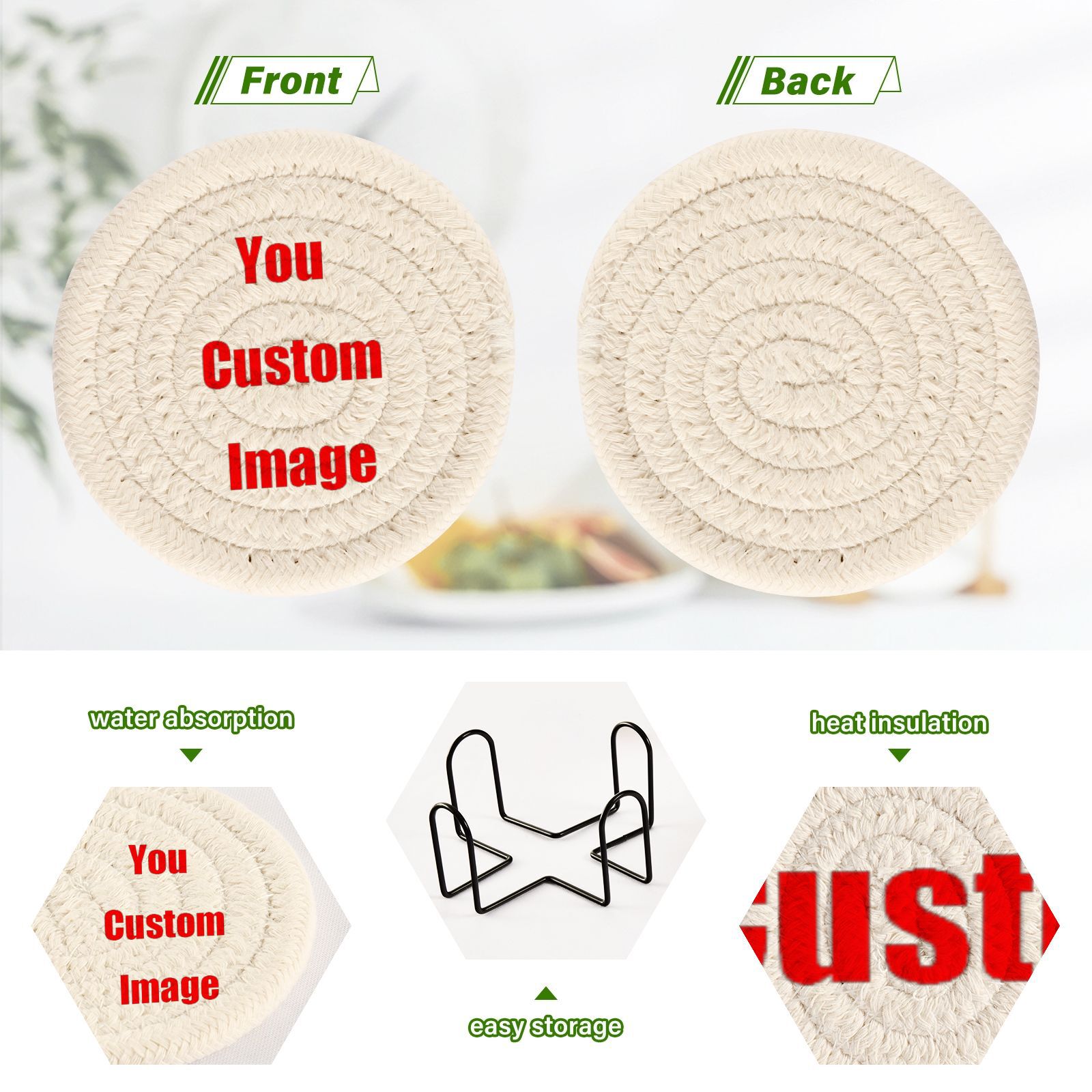 Sottobicchieri da 6 pezzi per  - Coffee Tea Images recensione e prezzo