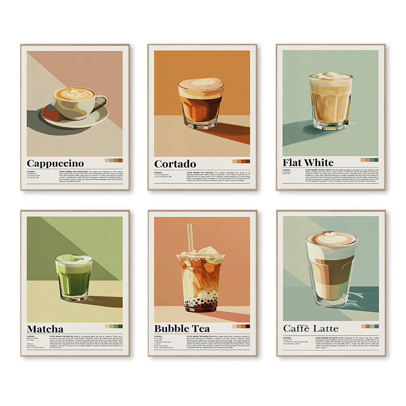 Poster vintage per bevande al  - Coffee Tea Poster recensione e prezzo