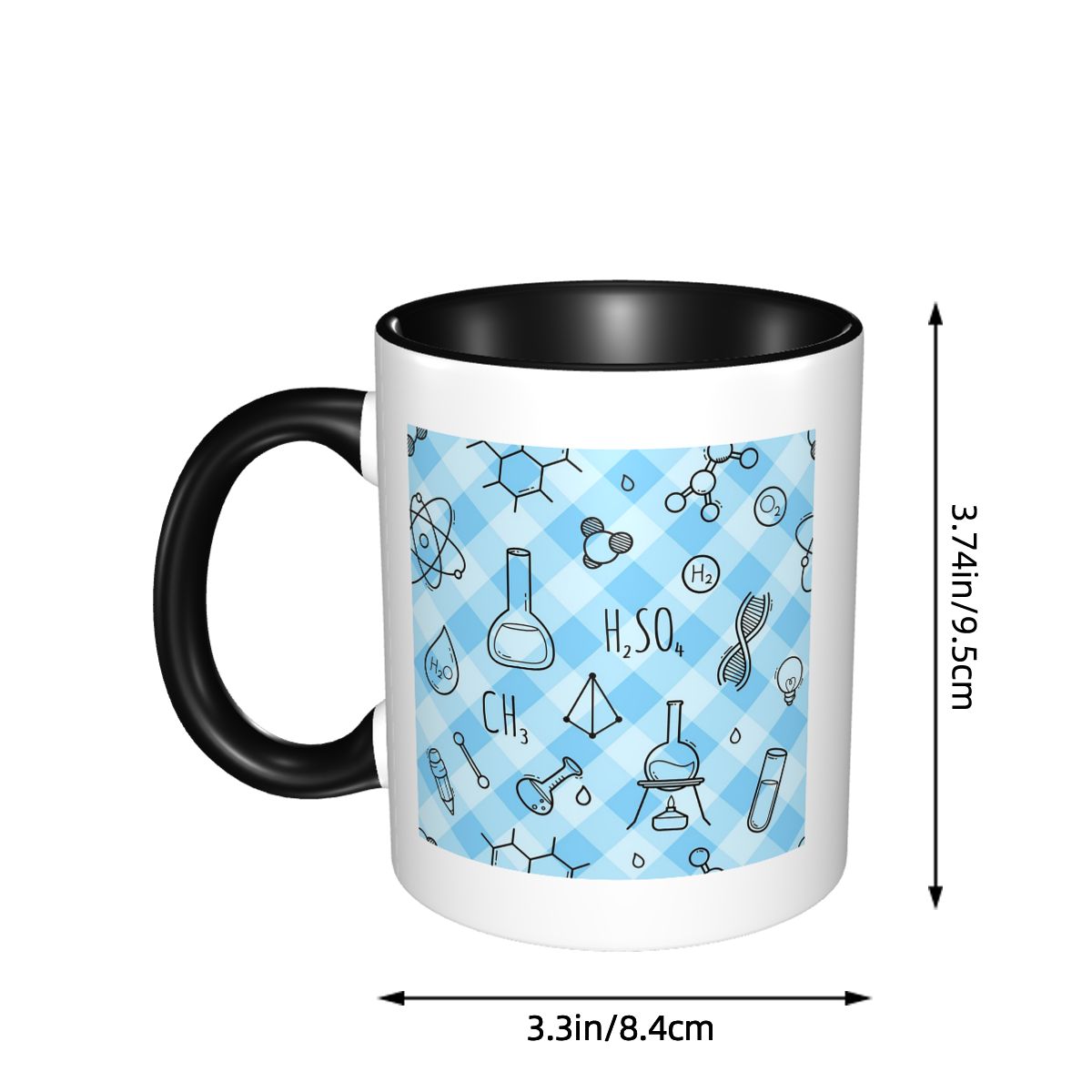 Science Icons Plaid Pattern A  - Coffee Tea Icon recensione e prezzo