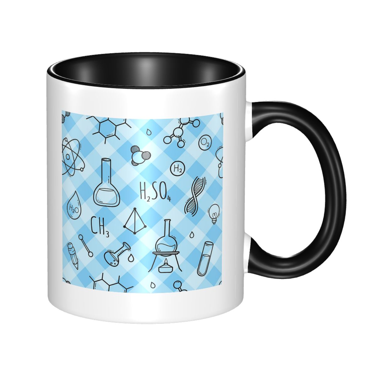 Science Icons Plaid Pattern A  - Coffee Tea Icon recensione e prezzo